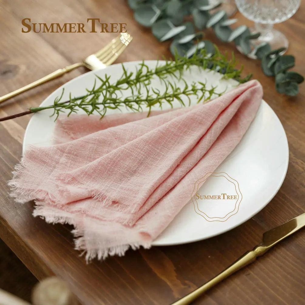 Napkin Cotton Gauze 42x42cm Retro Cheesecloth Rustic Table Decoration Muslin Tea Towel Cloth Napkins Wedding Supplies