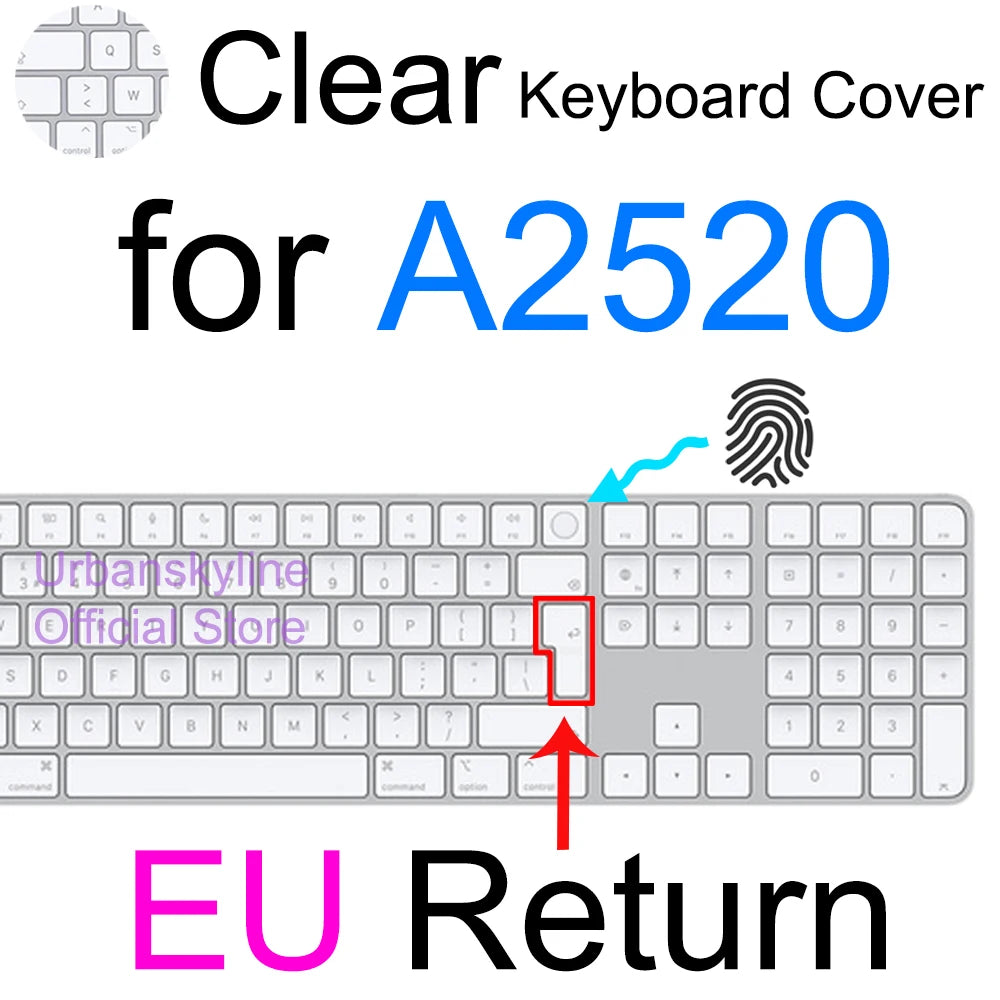 Keyboard Cover for iMac Magic A2449 A2450 A2520 A1644 A1843 A1314 A1243 Bluetooth Silicone Protector Skin Case for Apple G6