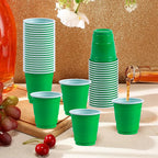 50pcs Mini Plastic Disposable Cups Drinking Cups Wine Cup for Celebration Bachelorette Party Events Wedding Birthday Supplies