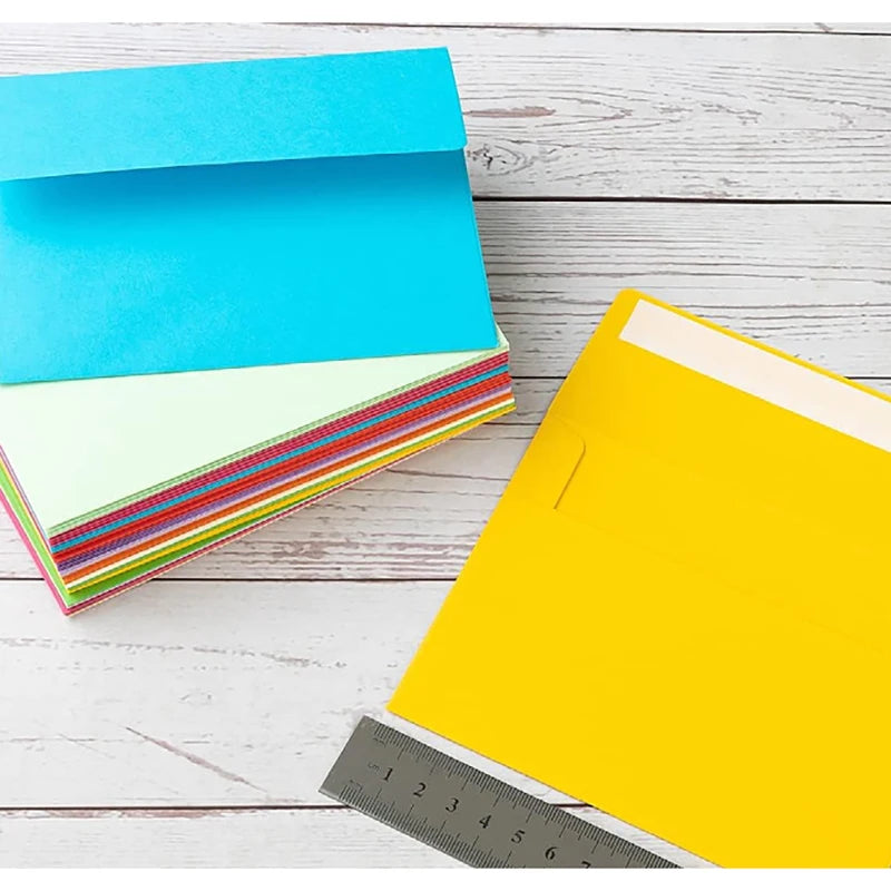 50 pack 4x6 Envelopes,A6 Invitation Envelopes 6.5 x 4.25inch For 4x6 Cards- Peel & Press,Ideal for Invitations,Weddings,Parties