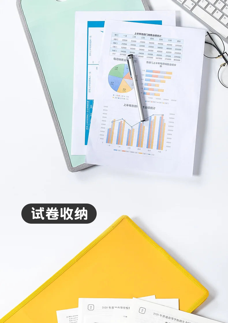 Professional A4 Portable Briefcase Bag - Durable, Self-Seal File Organizer with Handle for Office, School, Graduation
