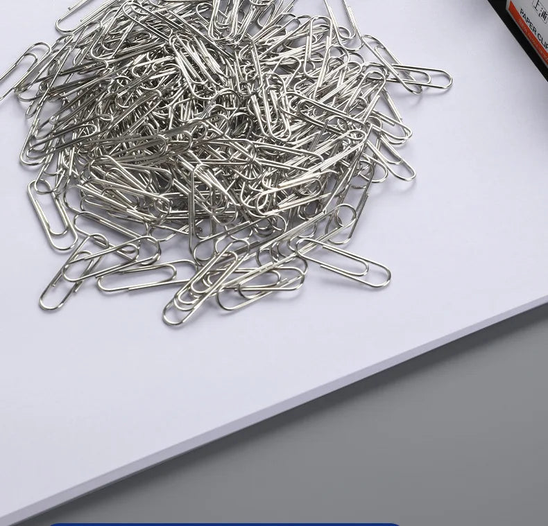 100Pcs Nickel-Plated Paper Clips Rust-Proof Thickened Office Supplies for Organizing And Binding
