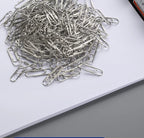 100Pcs Nickel-Plated Paper Clips Rust-Proof Thickened Office Supplies for Organizing And Binding