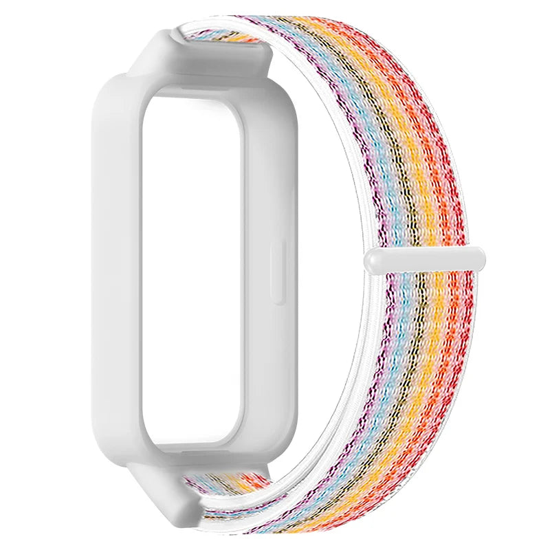 Strap+PC Case for Xiaomi mi band 9 active accessories sports Nyon bracelet correa+Protective Bumper shell Cover for Redmi band 3