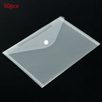 A5 Folder Bag Transparent Plastic Water Resistant File Holder File Paper Office Supplies Documents Protectors