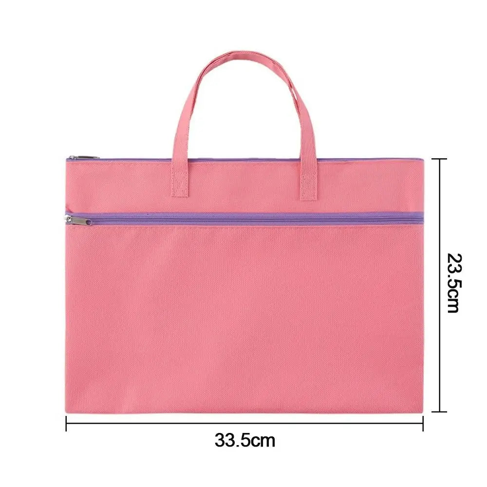 A4 File Bag Portable Zipper Oxford Cloth Waterproof 8k Sketch Drawing Art Storage Bag Canvas Bag School Office Filing Products