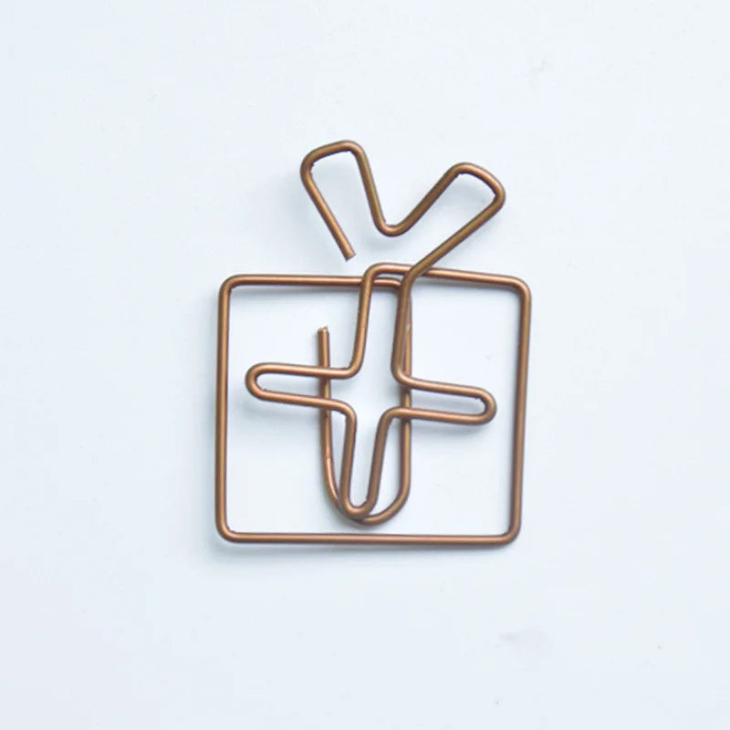 20pcs Retro Metal Clips Mini Christmas Tree Paper Clip Bookmark Book Binding Notebook Decor Stationery School Binding Supplies