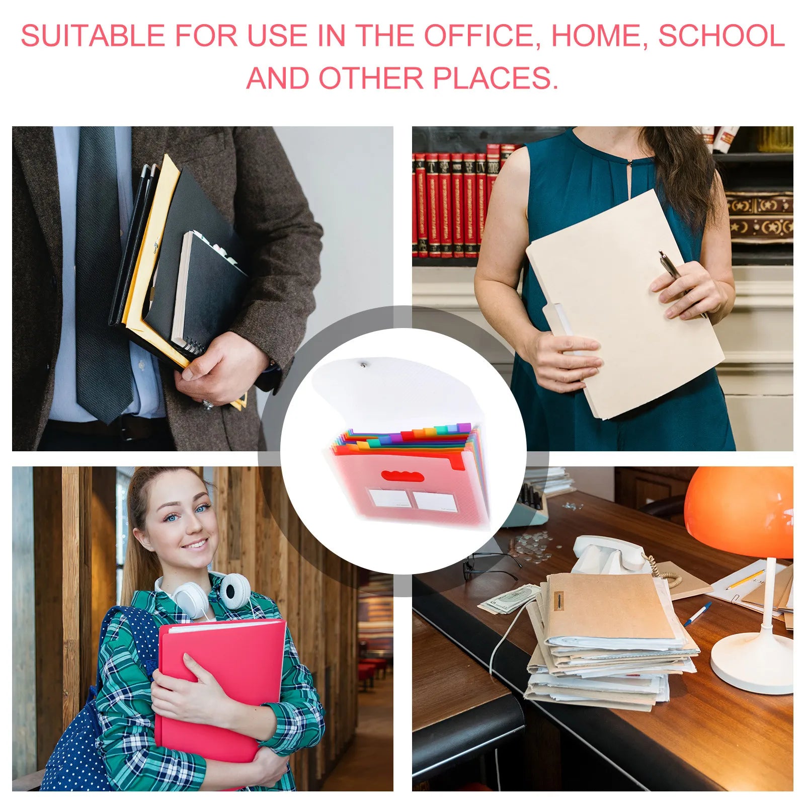Document File Folder Multi-Layer Expanding Accordion File Organizer Folder Portable Office School Storage Document Receipt