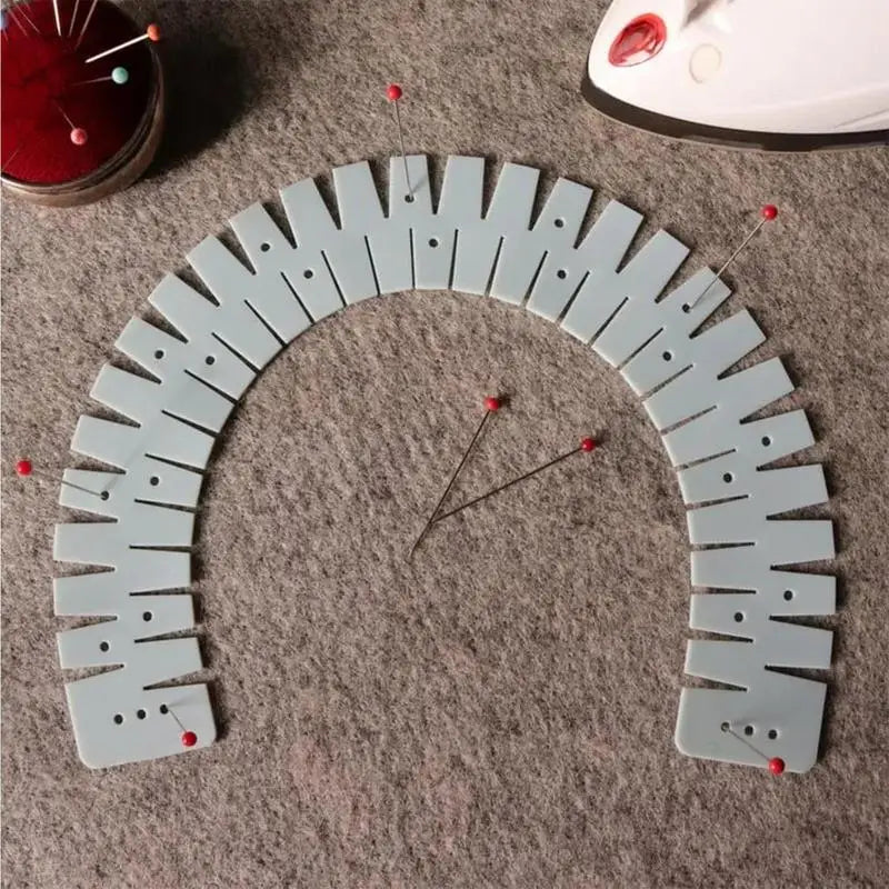 Hot Hemming Ruler Heat Resistant Hemmer Rulers Flexible Silicone Curve Scale Hemming Tool for Padding Sewing Cloth Fabric Pants