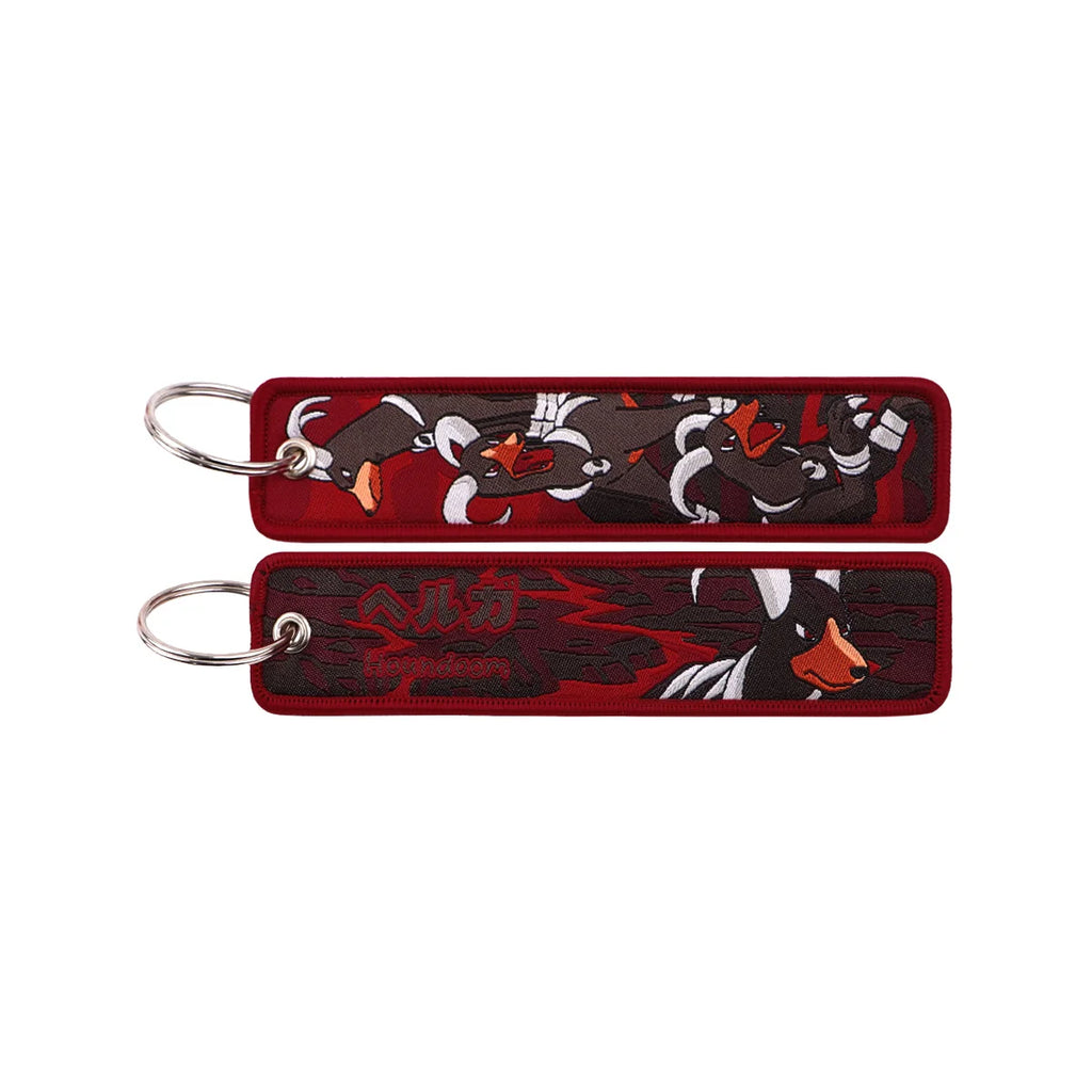 Kawaii Japanese Elf Anime Embroidery Key Fobs Key Tag Motorcycles Cars Backpack Chaveiro Keychain Fashion Keyring Friends Gifts