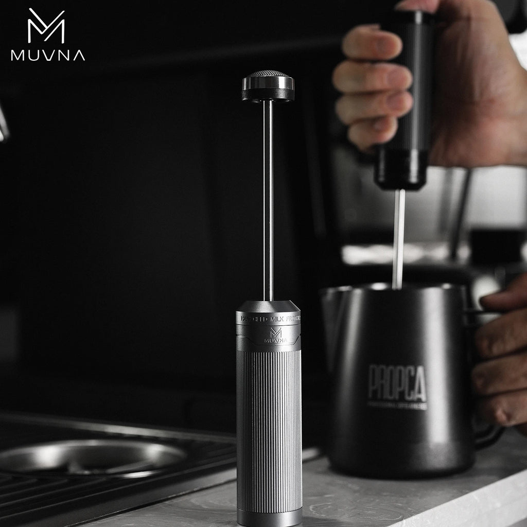 Muvna New Electric Milk Frother Stick，Wireless Batidor Eléctrico Ender for Barista Latte Art Accessories