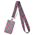 Gray Leopard Print Fashion Lanyard for Key Neck Strap Lanyard Card ID Badge Holder Key Chain Key Holder Keyring Accessories Gift