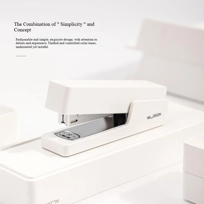 Deli Nusign NS082 Effortless Stapler Fashion Simple Design 3 Colors 20 Sheet Capacity Compatible with 24/6 & 26/6 Staples