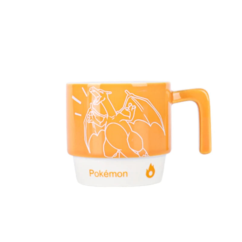 SHUNXIANG Pokémon Ceramic Mugs Coffee Cup Snorlax Stackable Kawaii Anime Boy Girl Breakfast Milk Juice Cup Ceramic Coffee Cup