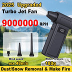 9000000RPM Turbo Jet Blower Vacuum High Speed Air Blower Wireless Compressed Air Duster Portable Turbo Fan Jet Dust Blowing