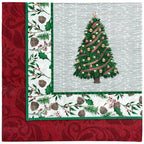 20pcs/Pac 33cm 2-Ply Christmas Tree Paper Napkins Food Grade Printed Cocktail Napkins Commercial Drawing Tissues Square Tissues