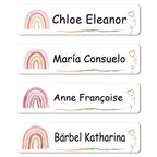 80/160/240pcs Personalized Name Stickers Custom Waterproof Labels Stick on Tag Kids Teacher Parents School Daycare - Rainbow 413