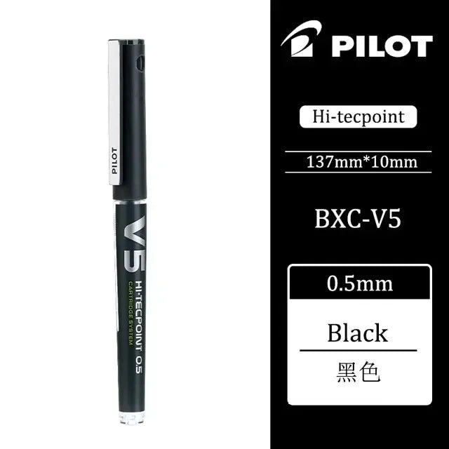 Japan Pilot V5/V7 Gel Pen Straight Liquid Replaceable Ink Cartridge 0.5/0.7mm for Writing School Stationery Office Accessories