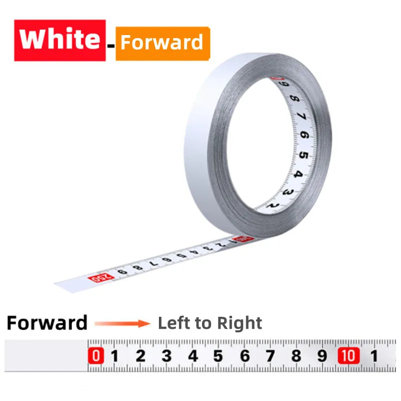 Self-Adhesive Measuring Tape Stainless Steel Workbench Ruler Adhesive Backed Tape Measure Metric Scale Rust-Proof Ruler