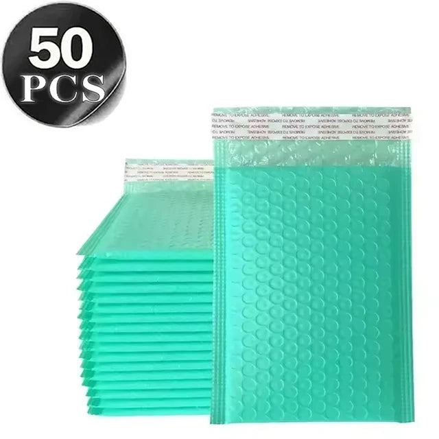 50Pcs Black Bubble Packaging Envelope Mailing Envelopes Mailer Poly Envelope for Shipping Self Seal Bubble Bags Padding