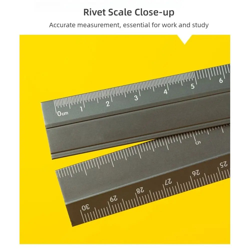 High Quality 30cm Folding Ruler Aluminum Alloy Multifunctional Stationery Ruler Drawing Measuirng Tool Metal Ruler Students