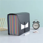 Rainbow Accordion File Folder Plastic Portable Document Organizer for Receipts Cards Coupons Papers Office School Travel Neat