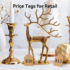 ABKJ-500Pcs Price Tags With String Attached Brown Kraft Paper Gift Bags Tags Marking Strung Tag, Easy To Use 1.4 Inch X 1.8 Inch