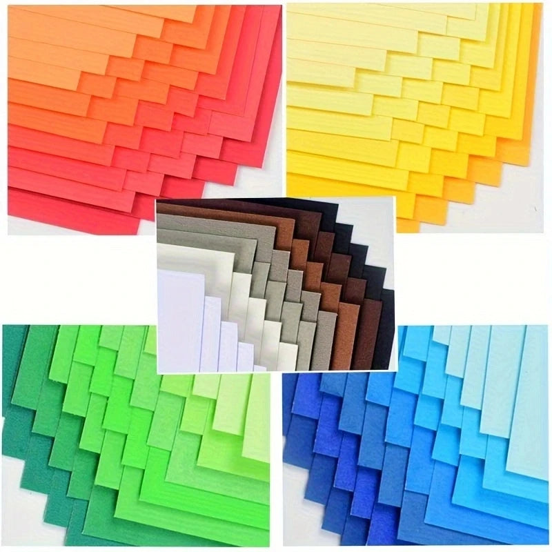 35sheets Colored Paper Cardstock Different Color Cardstock 230 GSM for DIY Art Scrapbook Paper Crafting School Office Supplies
