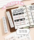 Cute Cat Emoji Stamp Daily Life Work Good Mood Series Cartoon Mini Pattern Stamps for Journaling Planner Diy Scrapbooking Decor