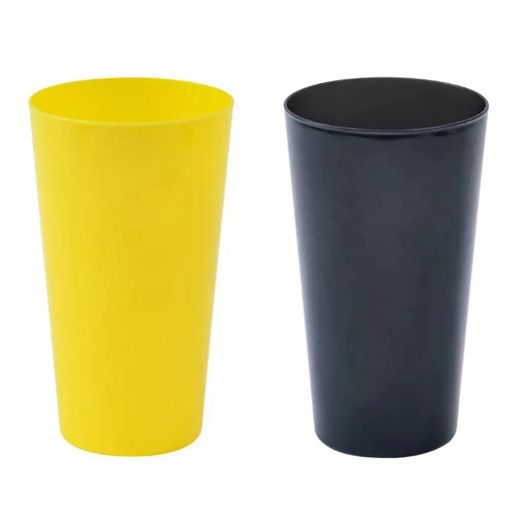2PCS 20oz Plastic Reusable Cup Stackable Tumbler Unbreakable  Cups for Beer Reusable Glass for Water Party or Home Bar Bathroom