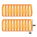 60/20PCS Widened Elastic Band Multipurpose Yellow Rubber Bands 6cm Big Size Stretchable Sturdy Rubber Elastic Band Office Supply