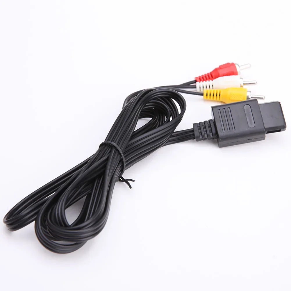 1.8m AV Audio Cable Composite Video Cord 6 Feet Line Compatible with Nintendo 64/N64/GameCube/NGC SNES SFC TV Game Console