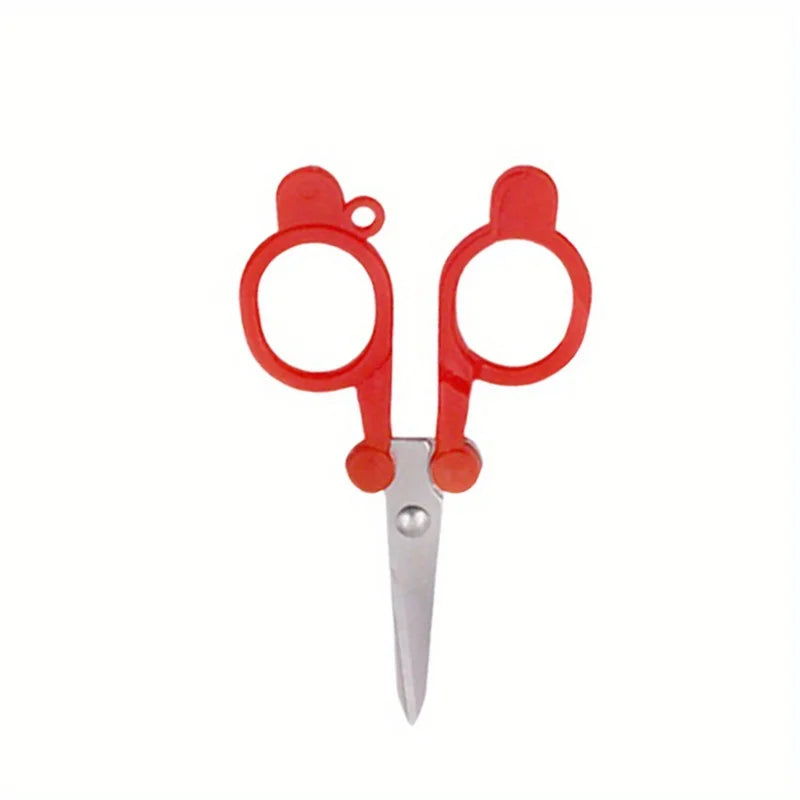 1pc Folding Scissors Mini Stainless Steel Pocket Scissors for Travel, Outdoor, Home, Office(3 Colors)