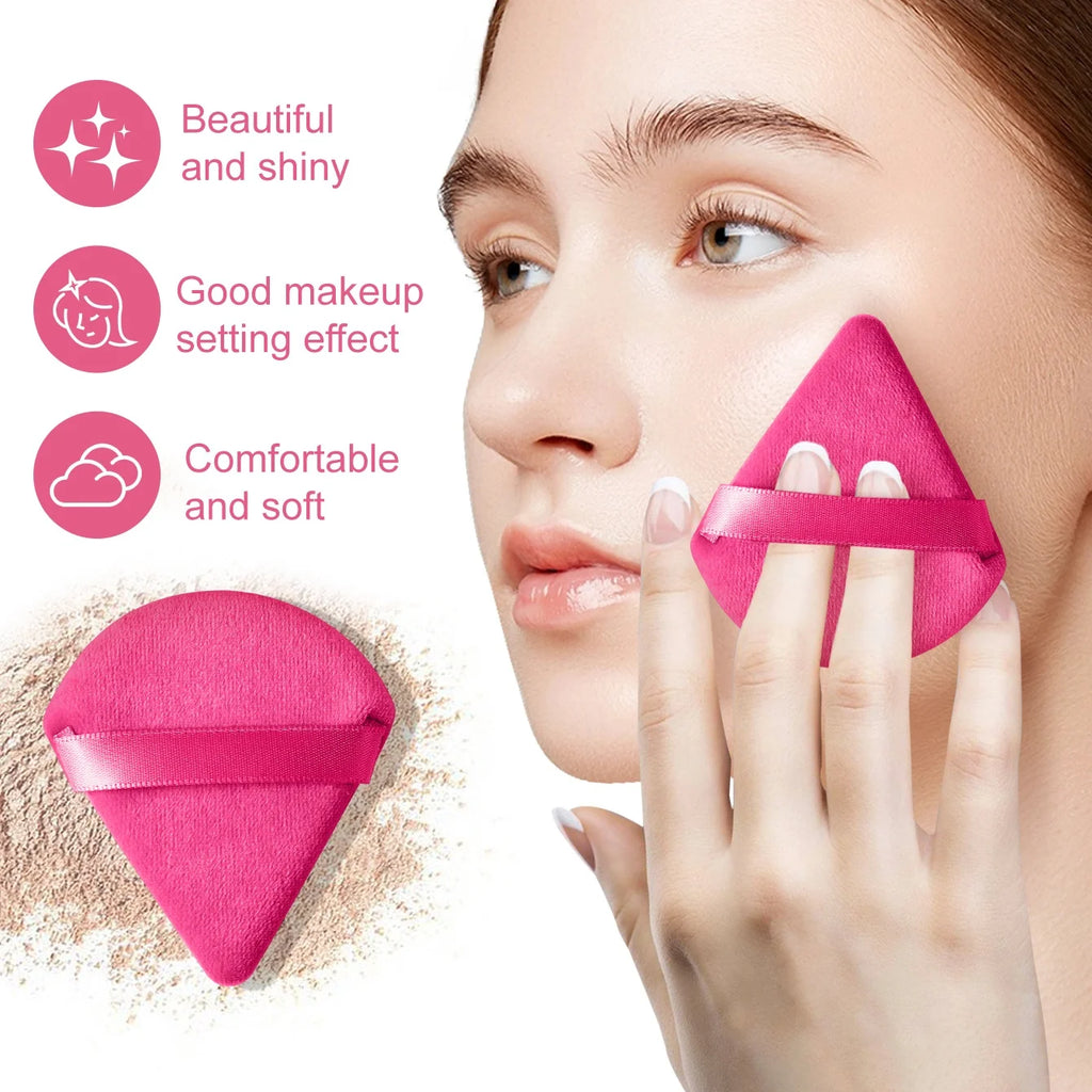 16PCS Pink Makeup Sponge & Powder Puff Set, Dry & Wet Use Foundation Blender, Latex-Free Beauty Tools with Storage Jar for Daily Makeup