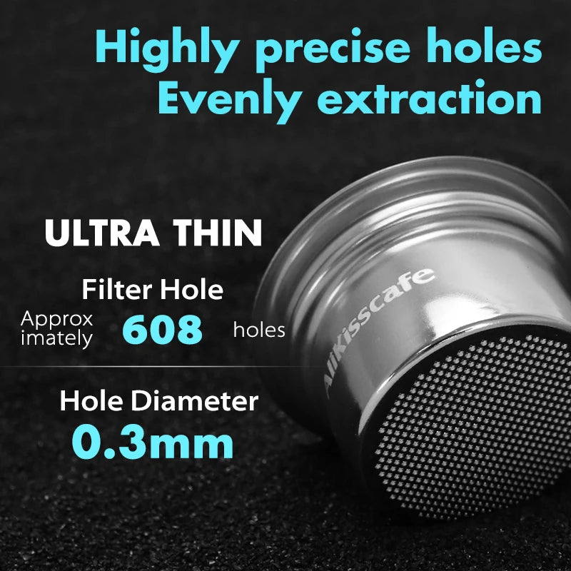 AliKisscafe 58mm to 49mm Step Down Filter Basket Kit Screen Tamper For Bottomless Portafilter Espresso Accessories Barista Tools
