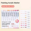 Languo 9/144 Colors Acrylic Paint Art Marker Pen DIY Painting Drawing Card Ceramic Stone Mug Glass Fabric Clothes Art Supplies