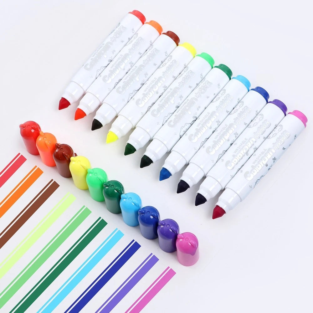 Washable Markers watercolor pen for Kids, 12-24 Colors Washable Markers Set Coloring Marker Bulk for School Classroom Supplies