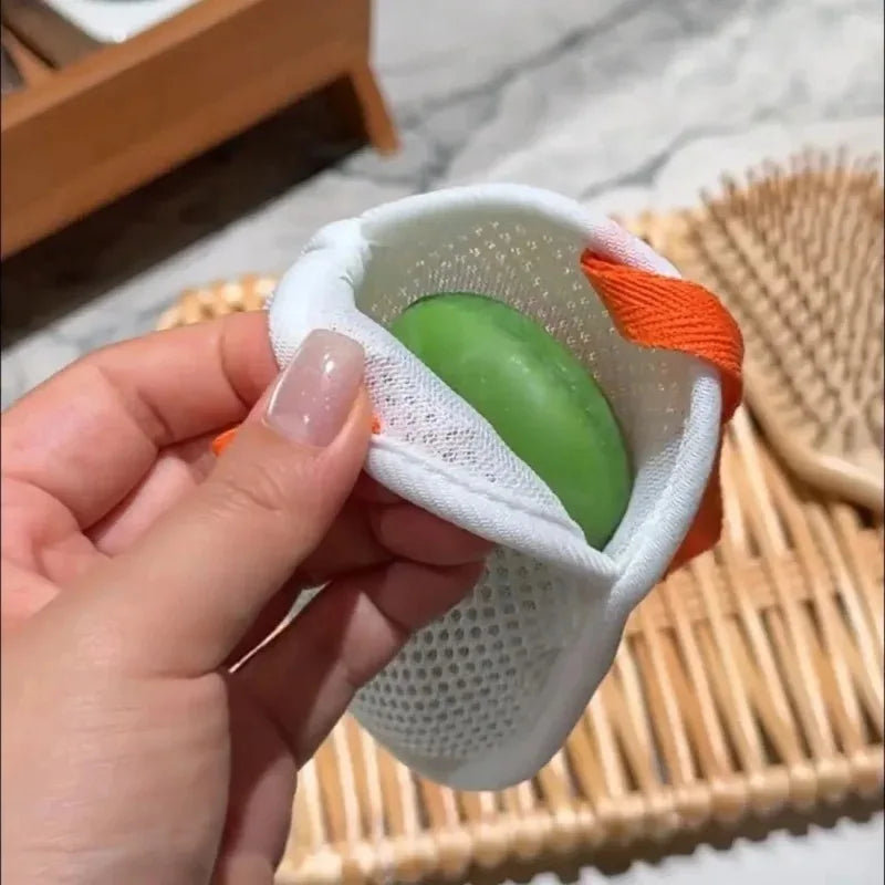 1~8PCs New Foaming Soap Bag Net Mesh Massage Exfoliator Pouch Bathing Bubble Maker Cleaning Tool