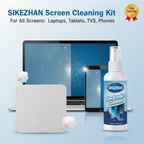 Screen Cleaner Spray & Cloth Kit - Safe for LED, LCD, OLED TVs, Monitors, Laptops & Car Displays - Streak-Free Cleaning Solution