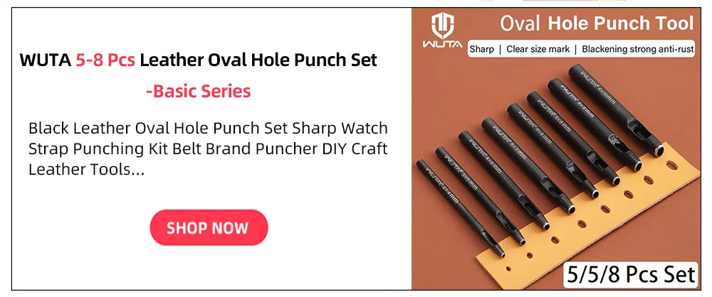 WUTA Basic 1pc Leather Corner Punch Cutter 1/4 Round Punches Arc-Shaped Cutting Dies DIY Strap Belt Wallet Leather Craft Tools