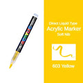 GUANGNA 16 Colors Direct-liquid Acrylic Paint Pens Brush Marker Pen for Rock Painting Stone Ceramic DIY Art Supplies Stationery
