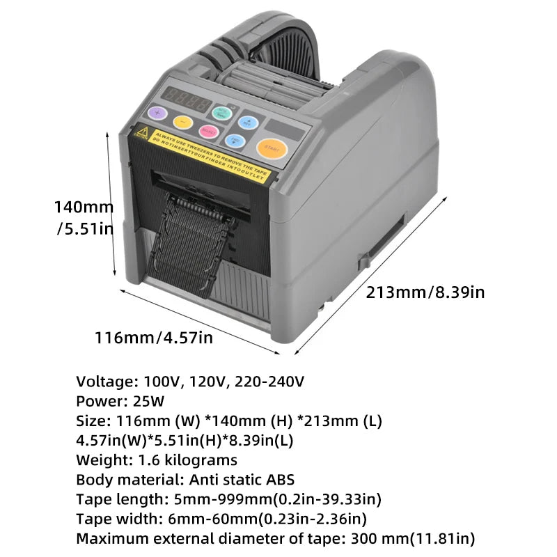 Automatic Tape Dispenser Electric 110V 220V Adhesive Tape Cutting Machine Double Sided Cutter Packing Machine Adhesive Slitting
