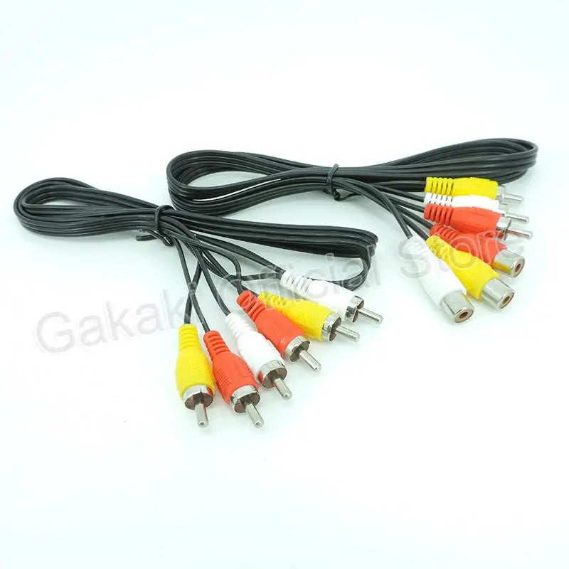 1M/1.5M/3Meter 3 RCA Male to 3 RCA Male Female Connector Composite Audio Video AV Extension Cable Plug Cables