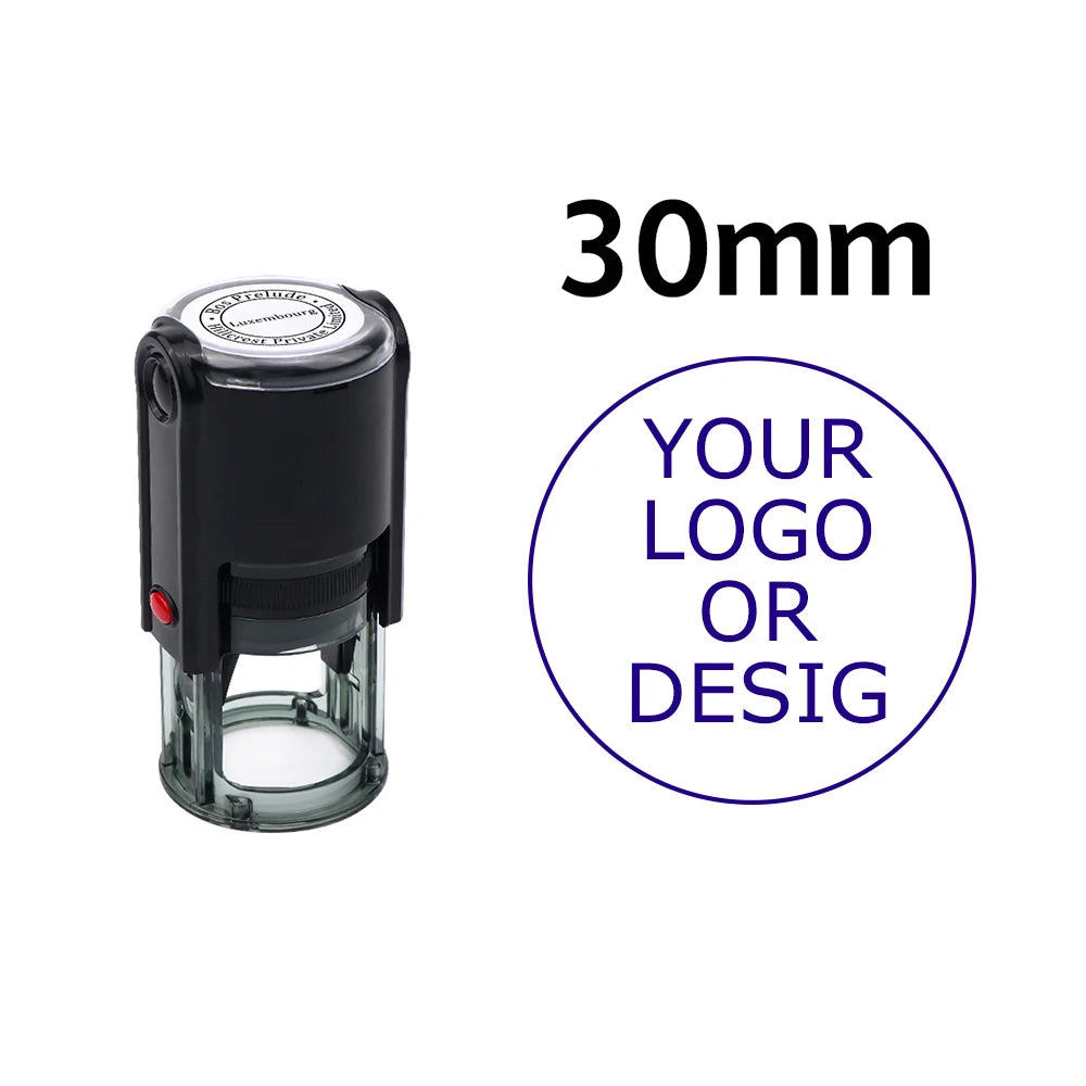 Custom Self-Inking Stamp 25/30/40/50mm Round Logo Design P Personalized Press-type Inking Stamp for Wedding Invitation Envelope