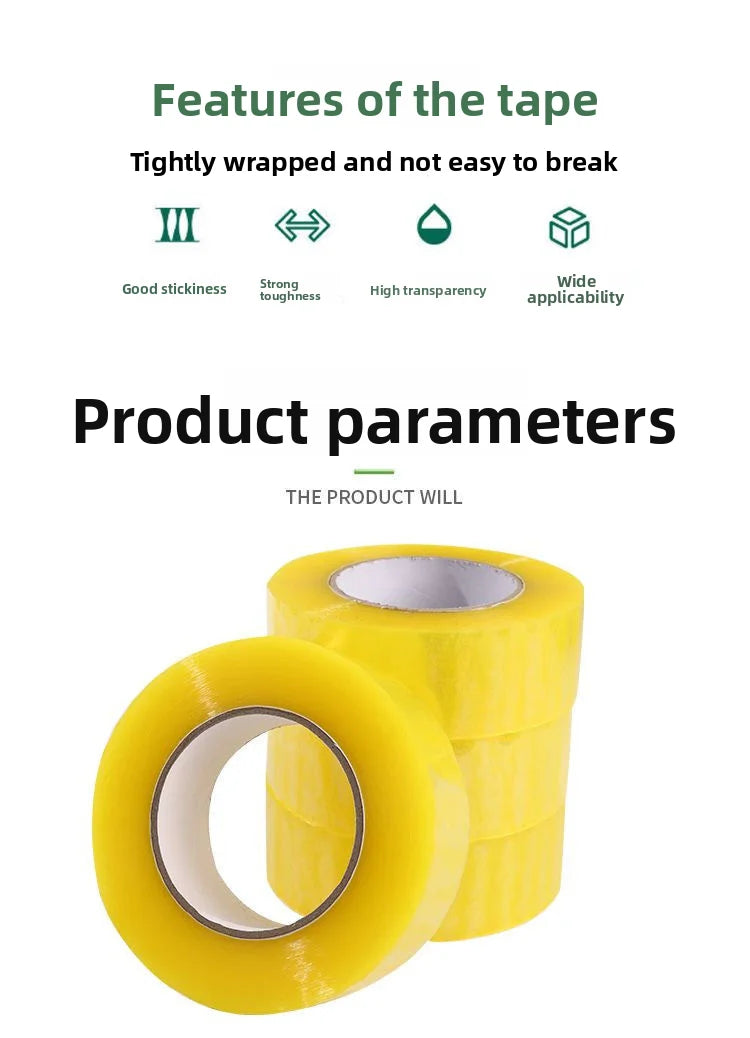 4.5CM×70M High Viscosity Clear Packing Tape - Strong Adhesive, for Carton Sealing & DIY Mounting Fixing