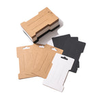 50pcs 6.6x11.5cm Hair Clips Jewelry Display Card Blank Kraft Paper Card Hairclip Price Tag Hairpin Packaging Cardboard Holder