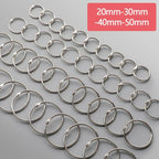 Durable Metal Binder Ring Silver/Rose Gold Office Supplies Loose-leaf Ring Clip 20/30/40/50mm Binding Clip Book