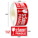 250pcs Fragile Stickers Roll Fragile or Bend Handle with Care 2.5cm*4.5cm Shipping Label Packaging Remind Label Thank You Sticke