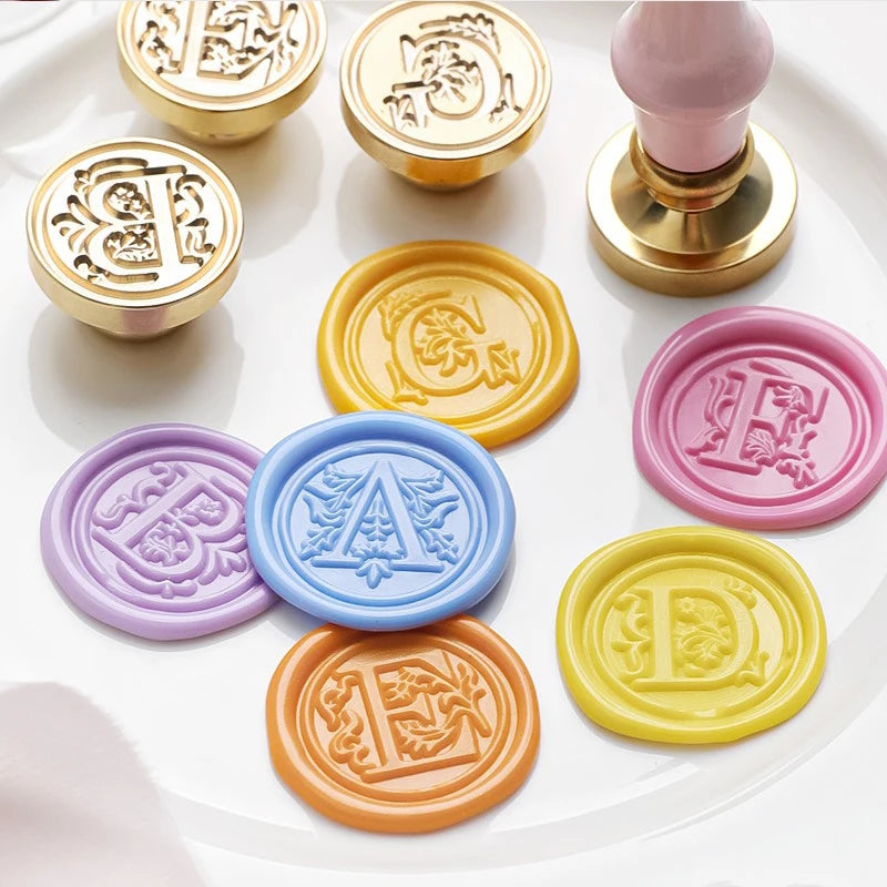 2PCS Clear Sealing Stamp Head Wax Seal Craft Supplies Wax Seal Stamp and Handle Stamp Scrapbooking Supplies Craft HCZ0106