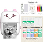 C9 mini HD printer portable sticker label Printer Bluetooth pocket thermal printer with paper for student note inkless printing